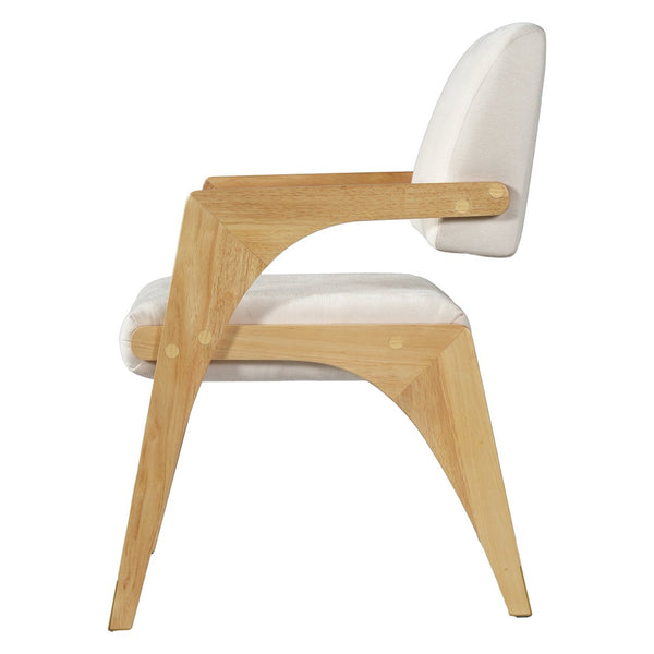 English Elm Mid-century Modern Dining Arm Chairs Rubber Wood Splayed Legs Upholstered Set of 2 N768P446218N