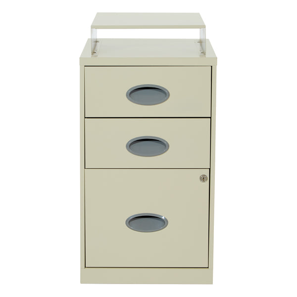 OSP Home Furnishings Metal File Cabinet Tan