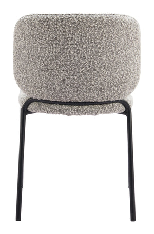 Zuo Modern Plat Dining Chair Set Of 2 – Luxurious Gray Shearling Comfort For Modern Dining Spaces Gray 100% Polyester,Plywood,Steel 110348-zuo-modern