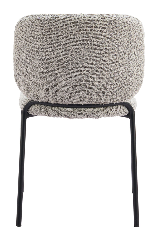 Zuo Modern Plat Dining Chair Set Of 2 – Luxurious Gray Shearling Comfort For Modern Dining Spaces Gray 100% Polyester,Plywood,Steel 110348-zuo-modern