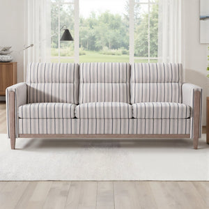 English Elm Comfortable Three Seat Sofa with Rubberwood Legs and High Resilience Cushions for Living Rooms W680P409363