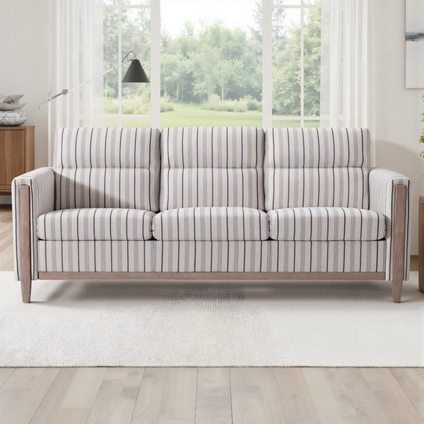 English Elm Comfortable Three Seat Sofa with Rubberwood Legs and High Resilience Cushions for Living Rooms W680P409363