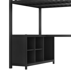 English Elm Twin House Bunk Bed with Slide Storage Stairs and Safety Rails for Kids Rooms W1580S00369