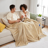 Beautyrest Heated Microlight to Berber Casual Throw BR54-0309 Beige