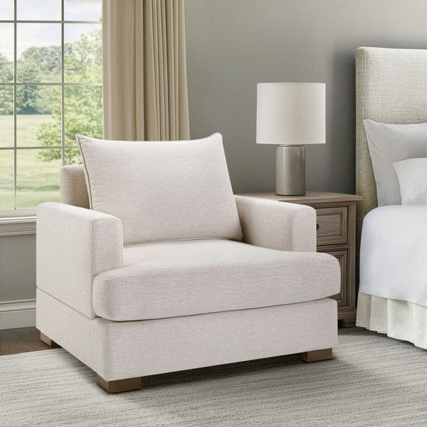 English Elm Oversized Accent Chair Plush Cushioned Seat with Lumbar Pillow for Living Room B035P496593