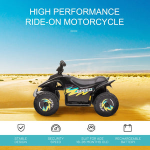 English Elm Aosom Toddler Electric Atv Quad Ride on with Steel Frame and Forward Reverse Controls W2225P200722