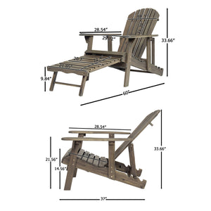 English Elm Christopher Knight Home® - Malibu Acacia Wood Folding Adirondack Chair - Rustic Comfort For Patios, Decks & Campouts! N770P241669E
