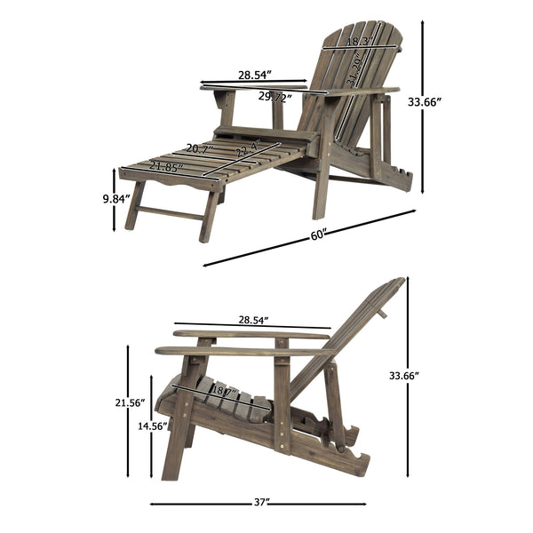 English Elm Christopher Knight Home® - Malibu Acacia Wood Folding Adirondack Chair - Rustic Comfort For Patios, Decks & Campouts! N770P241669E
