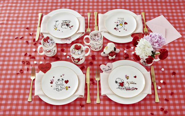 Lenox Snoopy and Woodstock Hand-painted China Figurine with Gold Accents for Valentine Display 846712