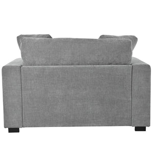 English Elm Mirod Oversized Chaise Lounge with Birch Legs Pillow Back Polyester Upholstered Seating Gray N760P196662E