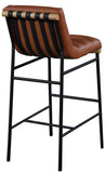 Burke Cognac Vegan Leather Bar Stool 846Cognac-C Meridian Furniture