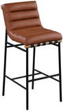 Burke Cognac Vegan Leather Bar Stool 846Cognac-C Meridian Furniture