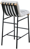 Burke Cream Boucle Fabric Bar Stool 846Cream-C Meridian Furniture