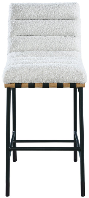 Burke Cream Boucle Fabric Bar Stool 846Cream-C Meridian Furniture