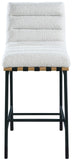 Burke Cream Boucle Fabric Bar Stool 846Cream-C Meridian Furniture