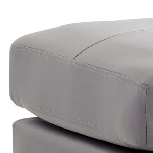 English Elm Casual Square Gray Upholstered Ottoman Compact Accent Seat for Modern Living Rooms B078108261