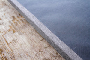 English Elm Omne Woven Gray Upholstered Platform Base Tool-free Setup with Adjustable Steel Legs B047P296249