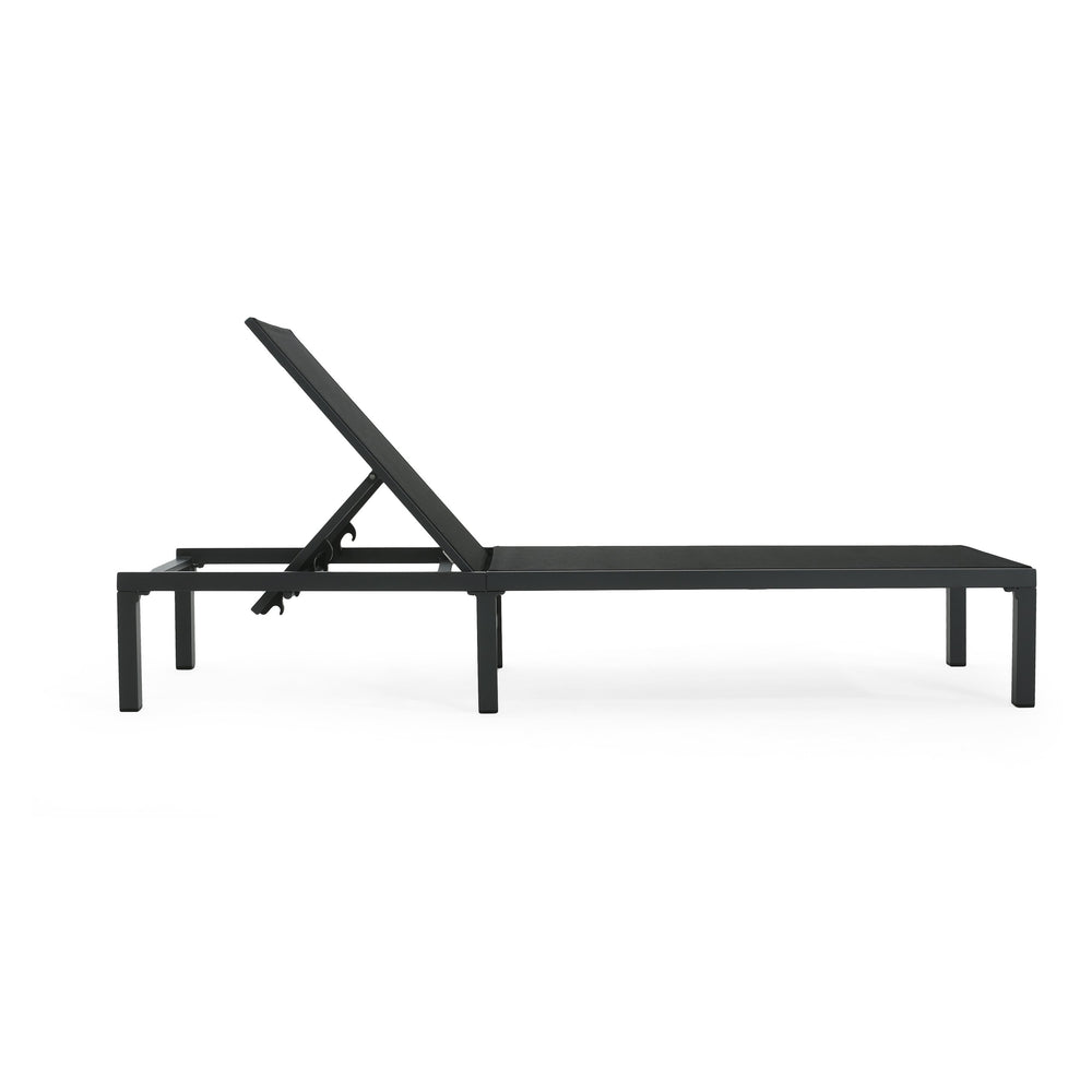 English Elm Christopher Knight Home® - Westport Aluminum Chaise Lounge Set of 2 - Lightweight Rust-Resistant Frames, Breathable Black Fabric Recliners N775P180038B