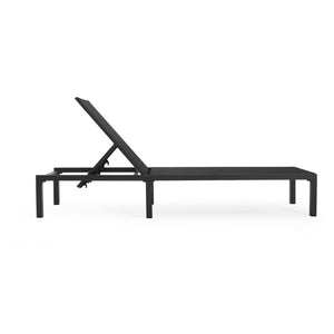 English Elm Christopher Knight Home® - Westport Aluminum Chaise Lounge Set of 2 - Lightweight Rust-Resistant Frames, Breathable Black Fabric Recliners N775P180038B