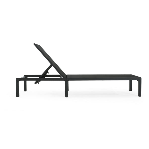 English Elm Christopher Knight Home® - Westport Aluminum Chaise Lounge Set of 2 - Lightweight Rust-Resistant Frames, Breathable Black Fabric Recliners N775P180038B