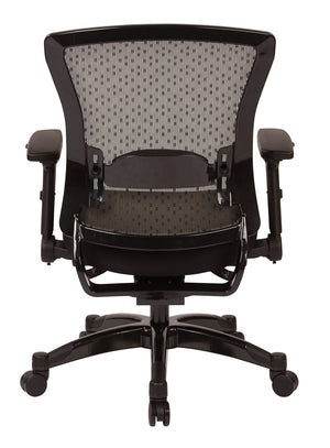 OSP Home Furnishings Executive Memory Foam Office Chair with Mesh Back Lumbar Support and Synchro Tilt Control 317-ME3R2C7KF7