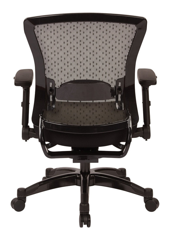 OSP Home Furnishings Executive Memory Foam Office Chair with Mesh Back Lumbar Support and Synchro Tilt Control 317-ME3R2C7KF7