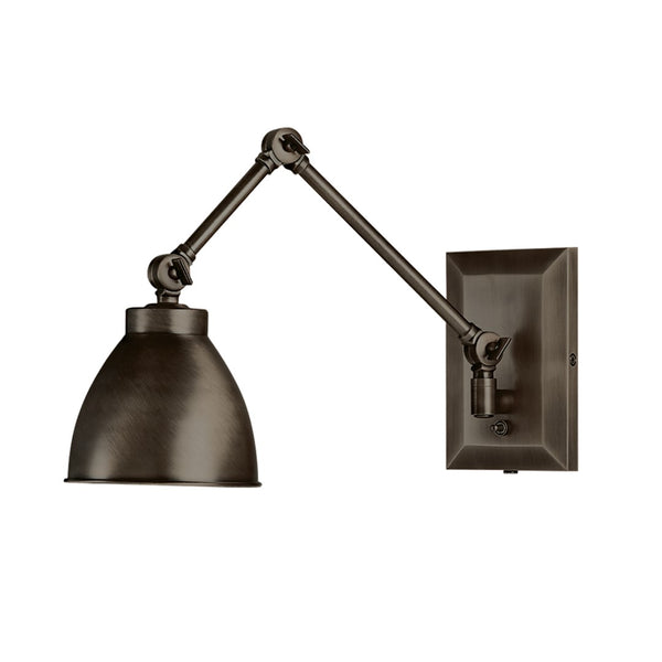 Maggie 6.75'' High 1-Light Swingarm Sconce - Architectural Bronze 8471-AR-MS Norwell