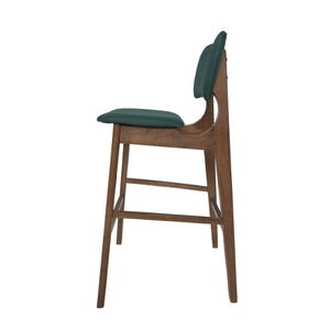 English Elm Bar Chairs Set of Two Solid Rubberwood Mid-century Modern Barstools for Kitchen Islands 63560.00DGRN
