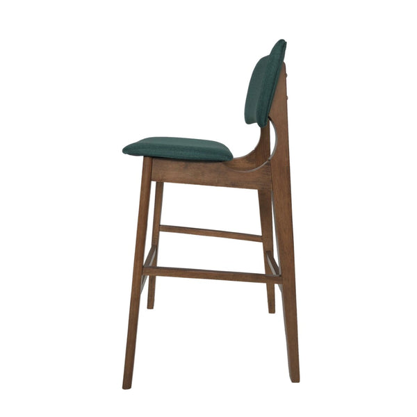 English Elm Bar Chairs Set of Two Solid Rubberwood Mid-century Modern Barstools for Kitchen Islands 63560.00DGRN