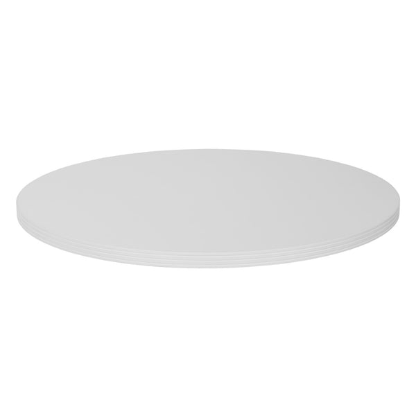 OSP Home Furnishings Napa Round Table Top for Dining Nooks Cafe Seating and Versatile Base Pairing 30" NAP-32T-WHT