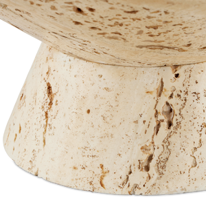 Lubo Travertine Bowl – Elegant Tan Centerpiece with Unique Swirling Design for Modern Decor