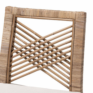 English Elm Modern Handcrafted Seagrass Woven Mahogany Counter Stool for Kitchen Island B2750P467748