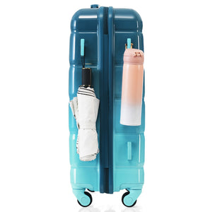 English Elm Luggage 3 Piece Hardshell Set Abs Pc Spinner Wheels Usb Port Carry on Travel N726P264892C