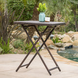 Christopher Knight Home® Outdoor Rattan Folding Bar Table | All Weather Wicker, Sturdy Iron Frame | 39