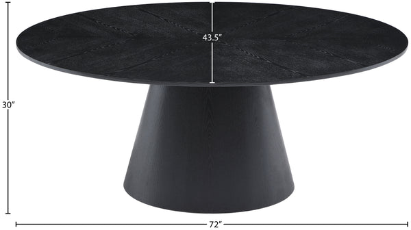 Gavin Black Dining Table 848-T Meridian Furniture