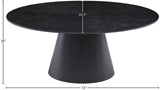 Gavin Black Dining Table 848-T Meridian Furniture