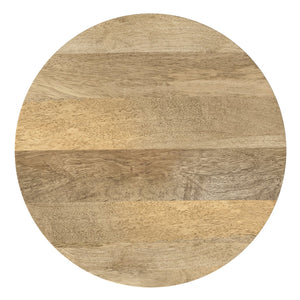 English Elm Demy Tall Side Table with Solid Mango Wood Top & Black Metal Base, Slim Eco-Friendly Accent (98) B136P361859