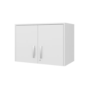 English Elm Danbury Wall Mounted Storage Cabinet White Melamine Two Compartments Utility Space B097P474287