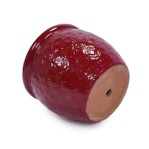 English Elm Set Of 3 Ceramic Flowerpots - Artisan Modern Planters For Garden, Patio & Windowsill Decor! W3273P321489-GIGA