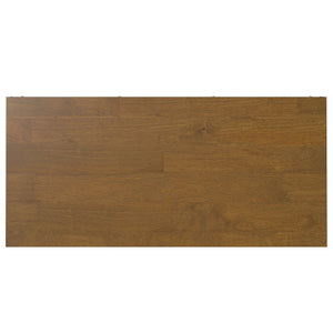 English Elm Banting Mid Century Bookcase – Solid Rubberwood Brown with Metal Base, Adjustable Shelves & Drawers B136P238610