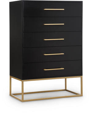 Maxine Black Chest 848Black-CH Meridian Furniture