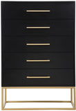 Maxine Black Chest 848Black-CH Meridian Furniture