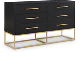 Maxine Black Dresser 848Black-D Meridian Furniture