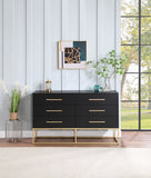 Maxine Black Dresser 848Black-D Meridian Furniture