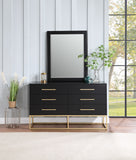 Maxine Black Dresser 848Black-D Meridian Furniture