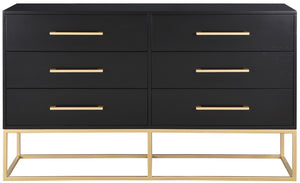 Maxine Black Dresser 848Black-D Meridian Furniture