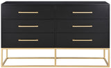 Maxine Black Dresser 848Black-D Meridian Furniture