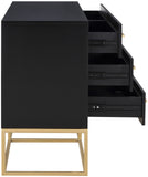 Maxine Black Dresser 848Black-D Meridian Furniture