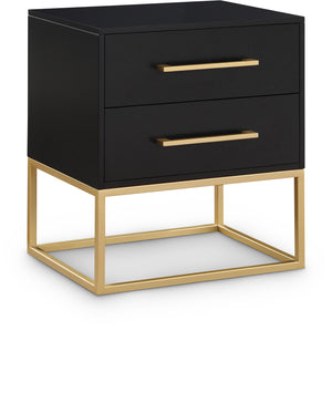 Maxine Black Night Stand 848Black-NS Meridian Furniture