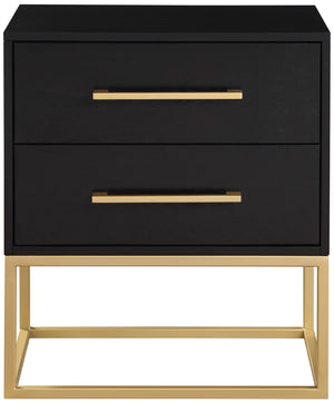 Maxine Black Night Stand 848Black-NS Meridian Furniture